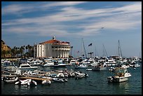 Harbor and casino, Avalon Bay, Santa Catalina Island. California, USA (color)
