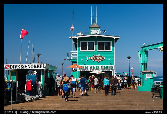 Pier, Avalon Bay, Santa Catalina Island. California, USA (color)