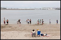 Cabrillo Beach and Long Island Harbor, San Pedro. Los Angeles, California, USA ( color)