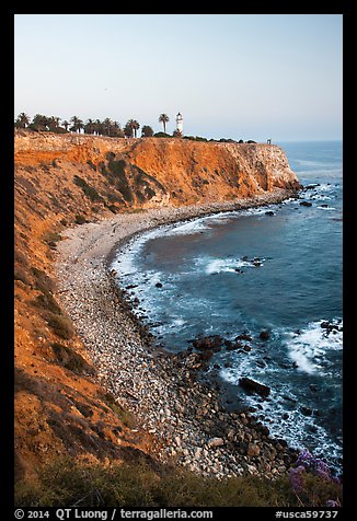 Point Vicente Lighthouse and coastline. Los Angeles, California, USA (color)
