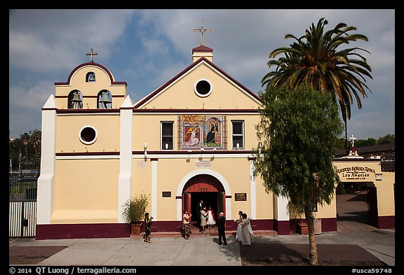 Mission Nuestra Senora Reina de Los Angeles. Los Angeles, California, USA (color)
