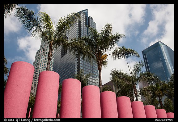 Sculpture on Pershing Square. Los Angeles, California, USA (color)