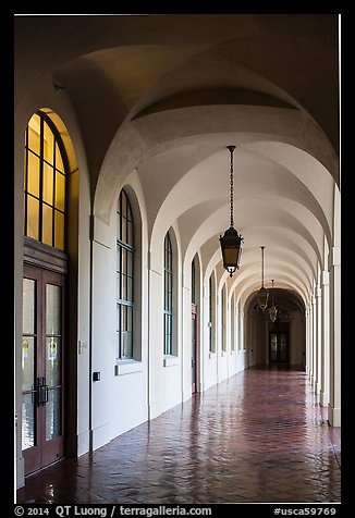 Gallery, City Hall. Pasadena, Los Angeles, California, USA (color)