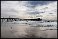 Newport Pier and clouds. Newport Beach, Orange County, California, USA ( color)
