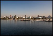 Long Beach skyline and marina. Long Beach, Los Angeles, California, USA ( color)