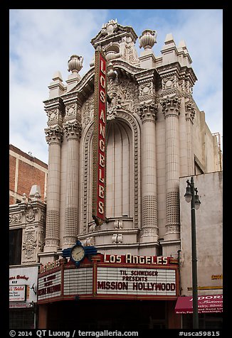 Historic Los Angeles Theater on Broadway. Los Angeles, California, USA (color)