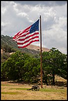 American flag, Fort Tejon. California, USA ( color)