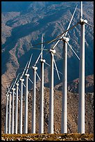 Wind power turbines, San Gorgonio Pass. California, USA ( color)
