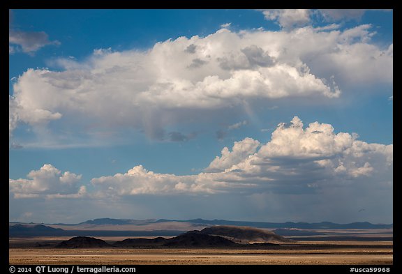 Clouds above desert mountains. California, USA (color)
