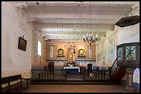 Chapel interior, La Purísima Mission. Lompoc, California, USA ( color)
