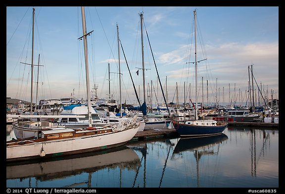 Yachts, Moss Landing. California, USA (color)