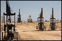 Pumpjacks, oil field, Bakersfied. California, USA ( color)