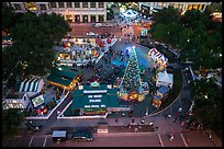 Aerial view of Christmas in the Park. San Jose, California, USA ( color)