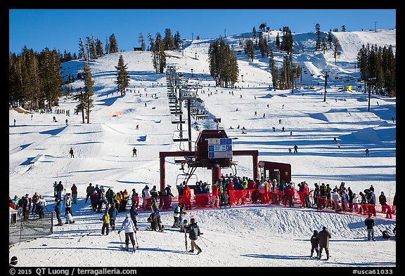 Boreal Mountain ski resort. California, USA (color)