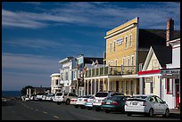 Mendocino Hotel and main street. Mendocino, California, USA ( color)