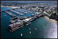 Aerial view of wharf and harbor. Monterey, California, USA ( color)