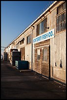 Monterey Fish Company buildings on wharf. Monterey, California, USA ( color)