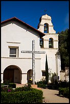Mission San Juan church. San Juan Bautista, California, USA ( color)