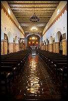 Inside church, Mission San Juan. San Juan Bautista, California, USA ( color)