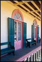 Zanetta House porch, San Juan Bautista State Historical Park. San Juan Bautista, California, USA ( color)