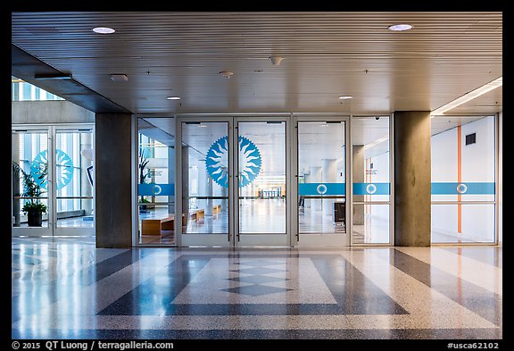 San Jose Convention Center hallway. San Jose, California, USA (color)