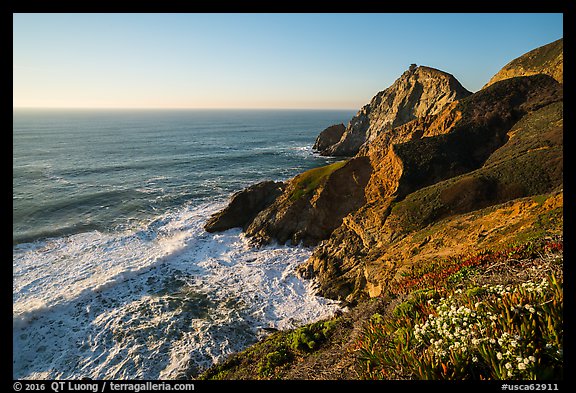 Devils slide, late afternoon. San Mateo County, California, USA (color)