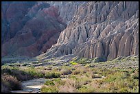Flutted canyon walls, Afton Canyon. Mojave Trails National Monument, California, USA ( color)