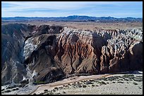 Aerial view of Afton Canyon walls. Mojave Trails National Monument, California, USA ( color)