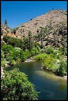 Kern River from Johnsondale Bridge. Giant Sequoia National Monument, Sequoia National Forest, California, USA ( color)