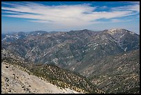View from Mount Baldy summit. San Gabriel Mountains National Monument, California, USA ( color)