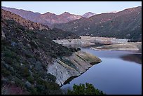 San Gabriel Canyon, San Gabriel Reservoir and Cucamonga Peak. San Gabriel Mountains National Monument, California, USA ( color)