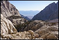 View down Lone Pine Creek and Owens Valley, Inyo National Frest. California, USA ( color)