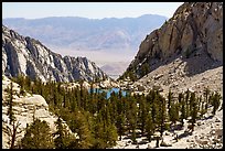 Lone Pine Lake and Owens Valley, Inyo National Forest. California, USA ( color)