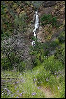 Ithuriel Spear and Zim Zim Falls in the spring. Berryessa Snow Mountain National Monument, California, USA ( color)