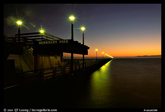 Berkeley Pier at sunset. Berkeley, California, USA (color)