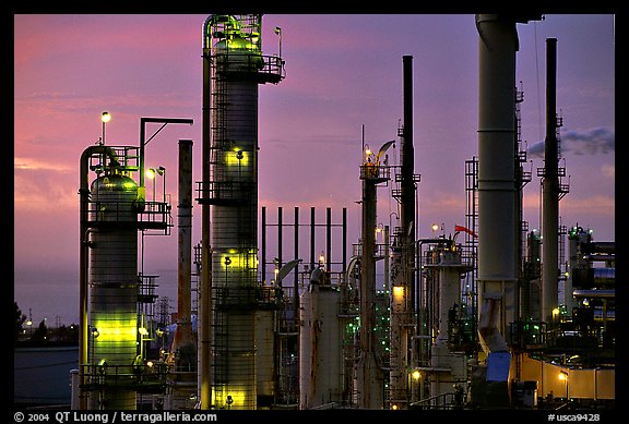 Pipes of Phillips 66 Oil Refinery, Rodeo. San Pablo Bay, California, USA (color)