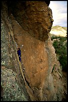 Rock climber. Pinnacles National Park, California, USA. (color)