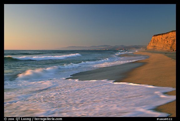 San Gregorio State Beach, sunset. San Mateo County, California, USA (color)