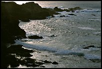 Rocks and surf, Garapata State Park, afternoon. Big Sur, California, USA ( color)