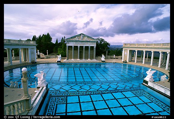 Neptune Pool at Hearst Castle. California, USA (color)