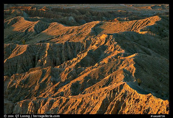 Erosion formations seen from Font Point. Anza Borrego Desert State Park, California, USA (color)