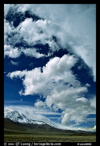 Clouds and Sierra, Owens Valley. California, USA (color)