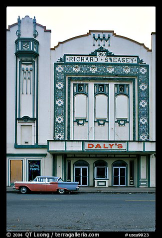Former Loew State Theatre that became Daleys Department Store, Eureka. California, USA (color)
