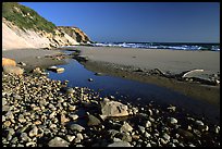 Pebbles, pool, and beach near Fort Bragg. California, USA ( color)