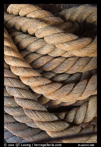 Rope close-up. Mystic, Connecticut, USA