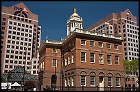 Old State House and downtown high-rise buildings. Hartford, Connecticut, USA (color)