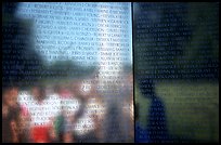 Vietnam Veterans Memorial with the names of the 58022 American casualties from the Vietnam War. Washington DC, USA (color)