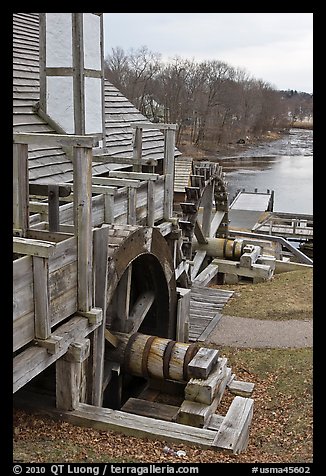 Forge building and river, Saugus Iron Works National Historic Site. Massachussets, USA (color)