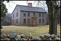Ebenezer Fiske House in winter, Minute Man National Historical Park. Massachussets, USA ( color)
