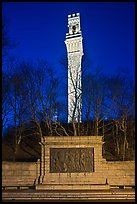 Pilgrim Monument by night, Provincetown. Cape Cod, Massachussets, USA (color)